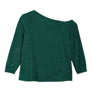 Kaileigh Ivy Off Shoulder Green Knit Top